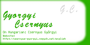 gyorgyi csernyus business card