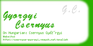 gyorgyi csernyus business card